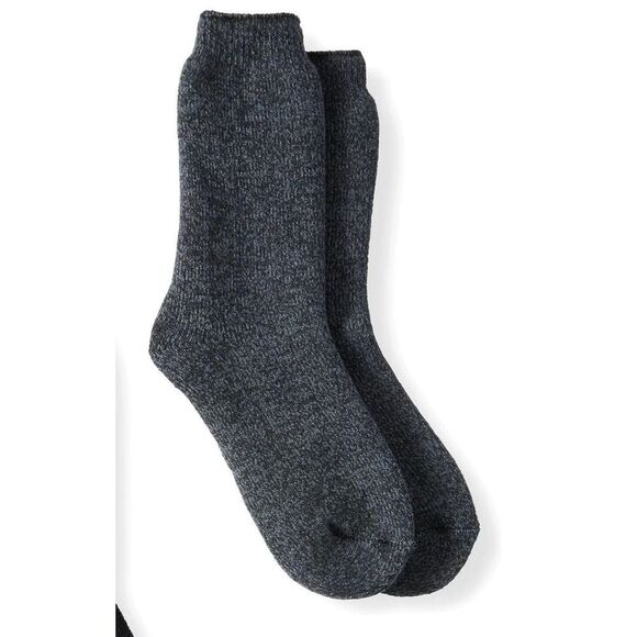 Hot Feet Men's 2-Pair Thermal Socks Size 6-12.5 Solid Navy Denim and Solid Navy - Picture 4 of 4